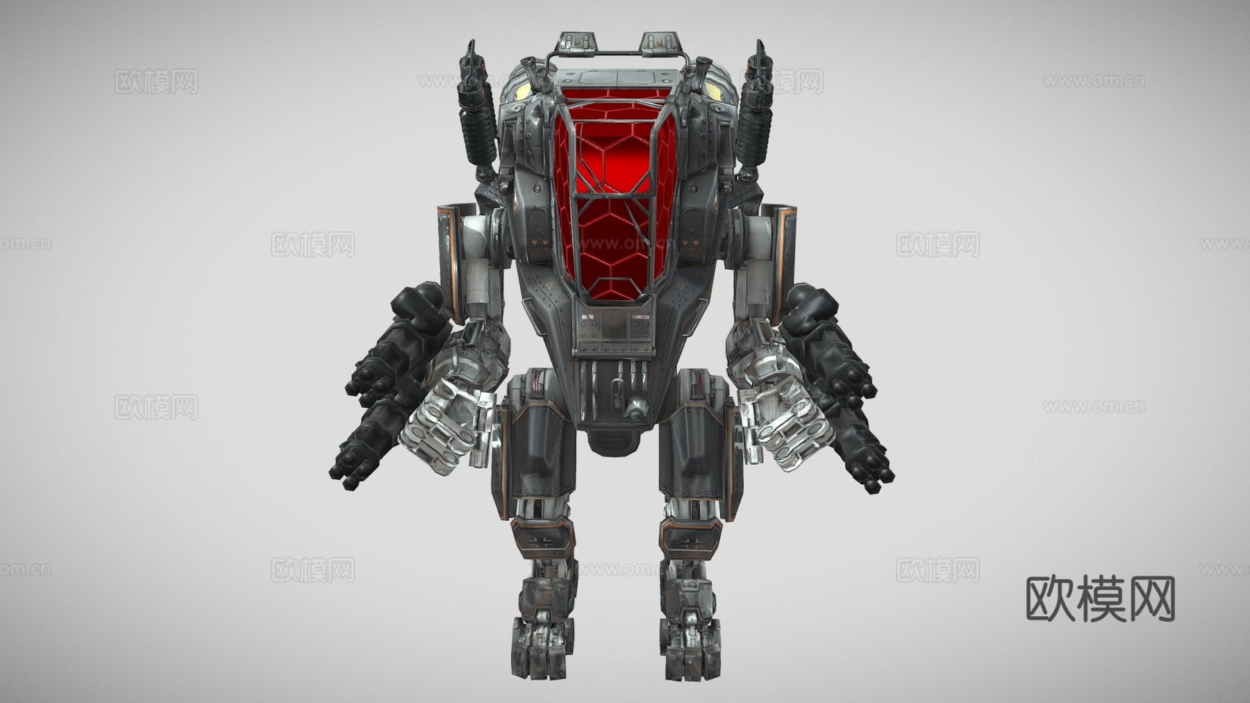 科技感战斗机器人 机甲 武器 战斗装甲su模型