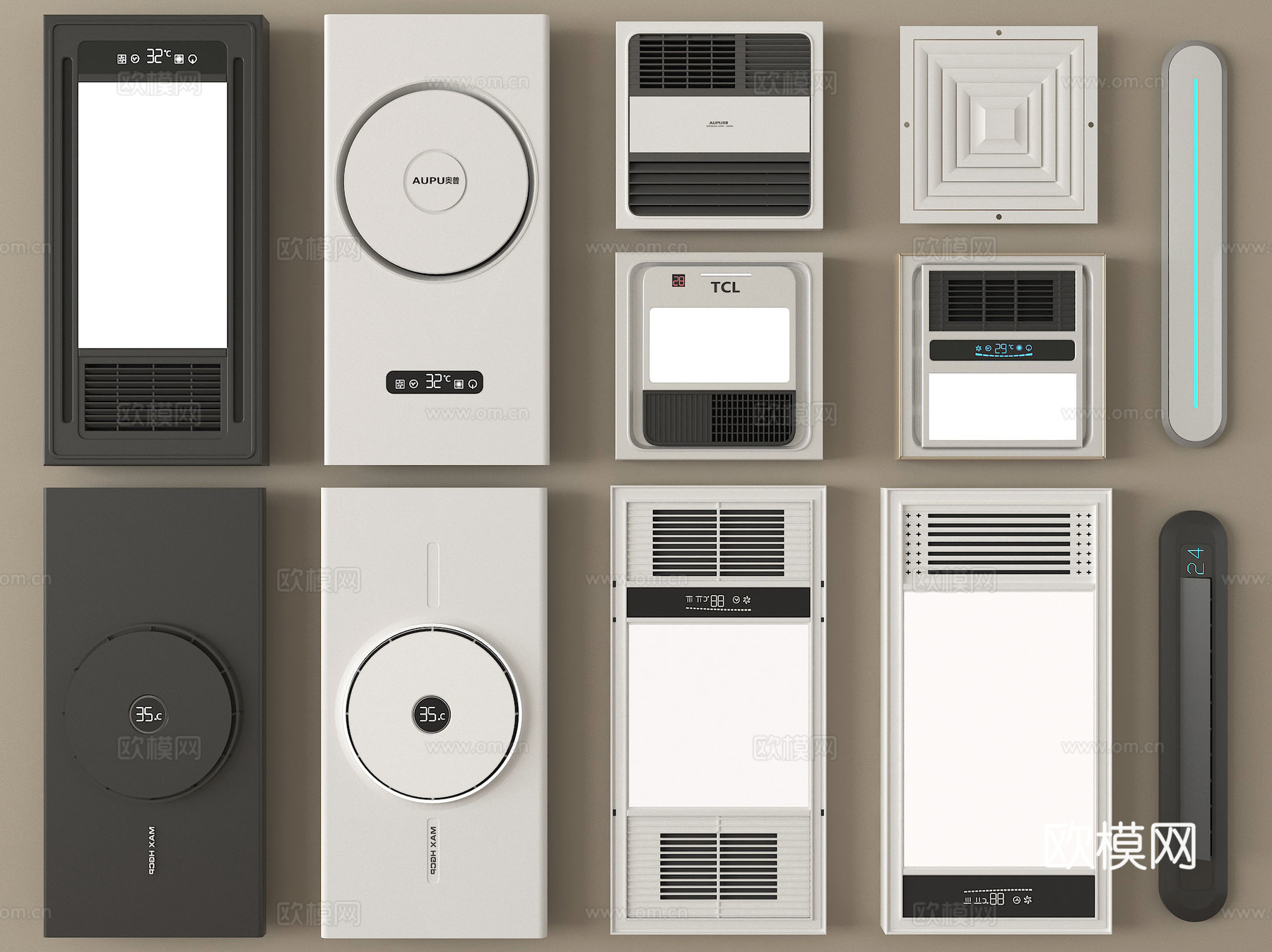 现代浴霸 集成浴霸 线形浴霸su模型