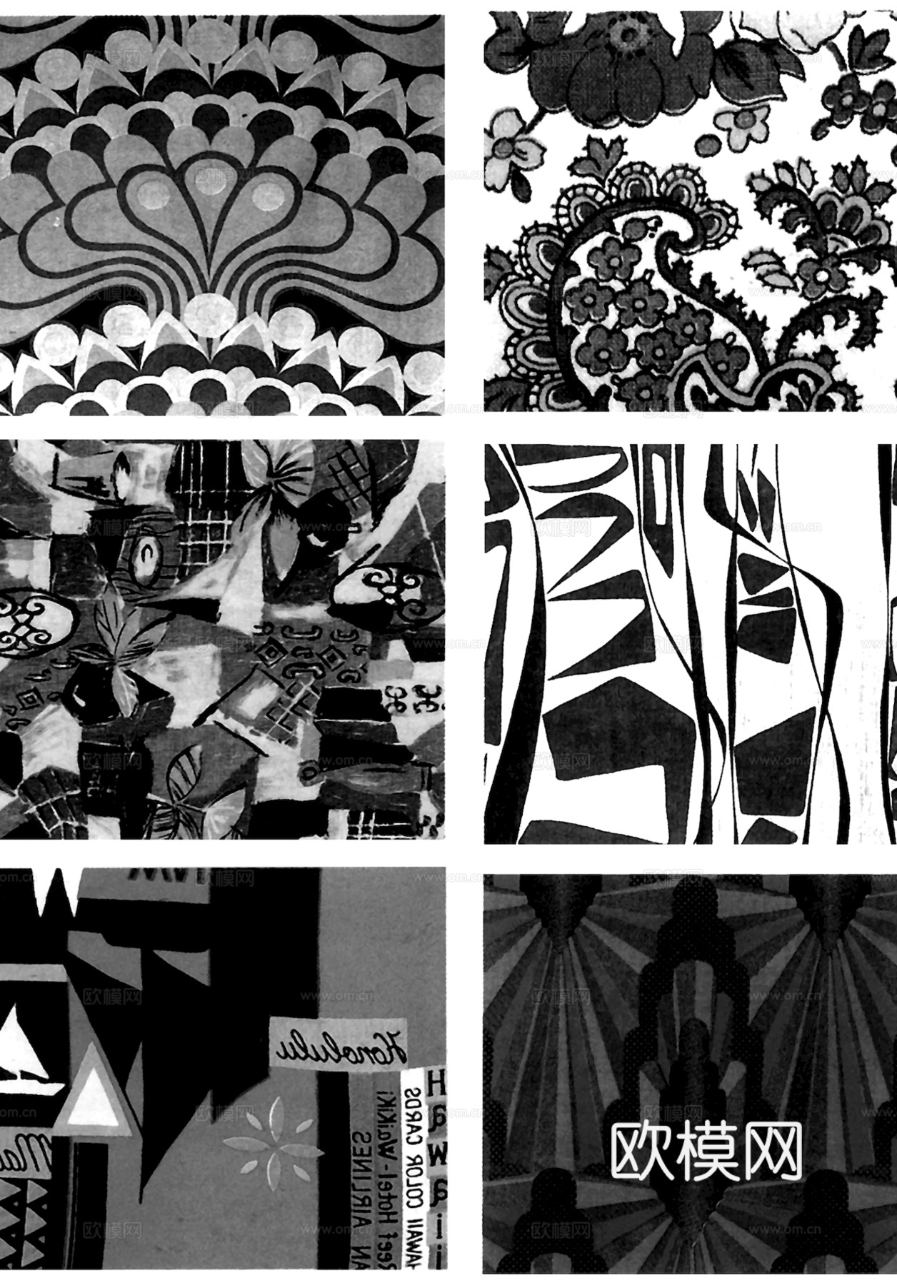 黑白凹凸 高光遮罩 通道 花纹纹理 装饰线条 纹理 墙绘图案下载