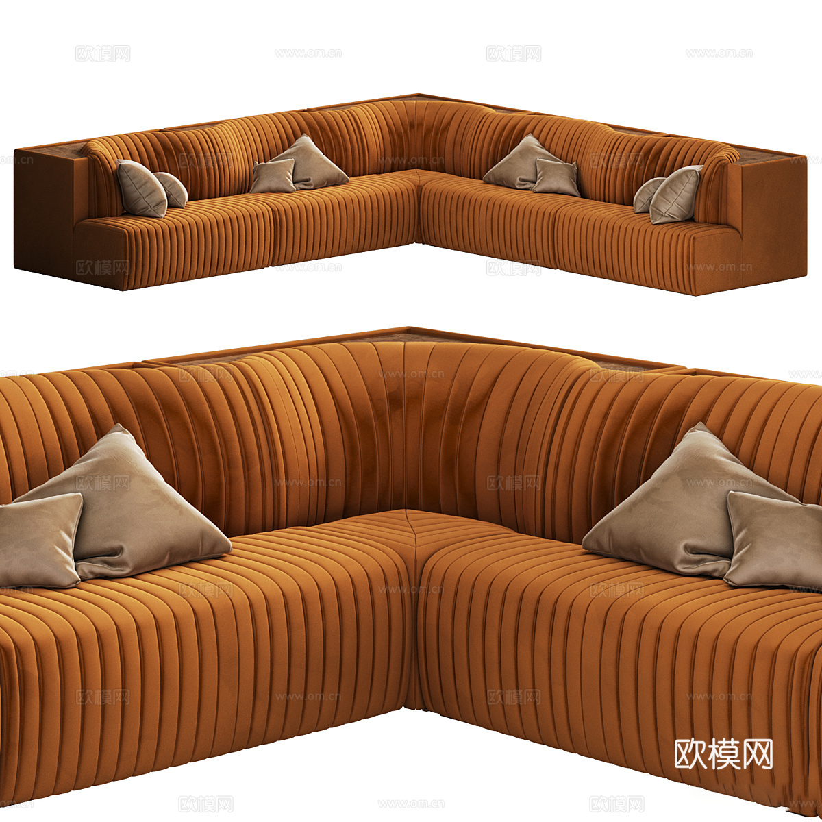 现代 Hamish 模块化转角沙发3d模型下载（渲染图6）