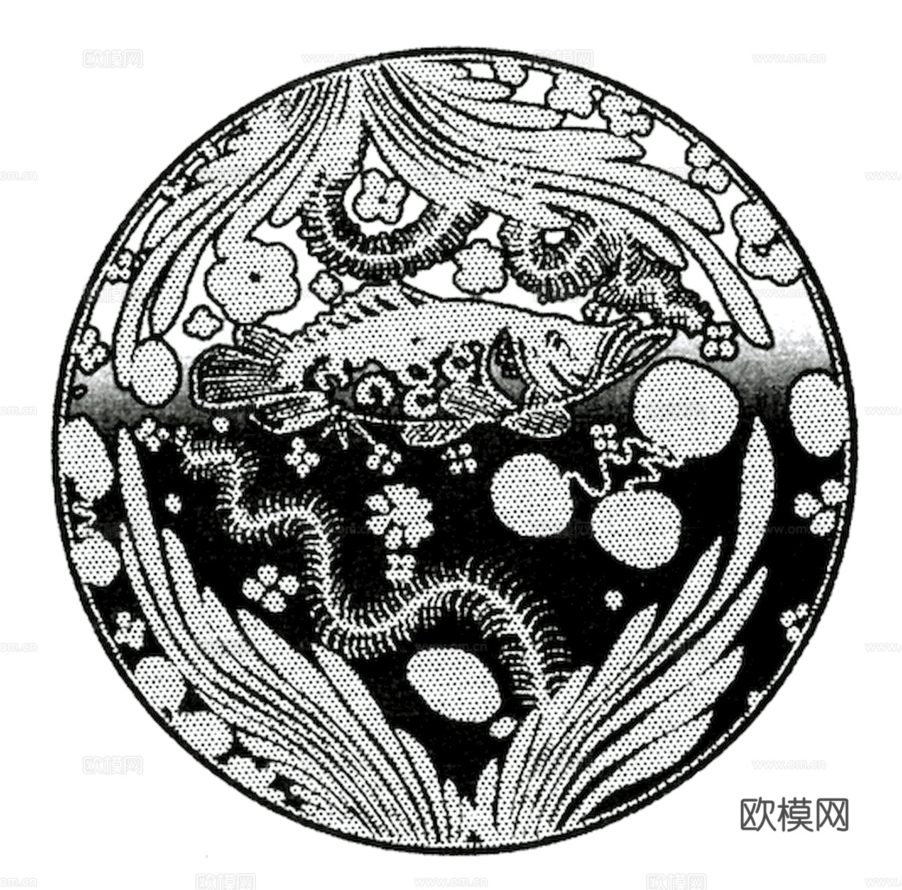 黑白凹凸 高光遮罩 通道 花纹纹理 装饰线条 纹理 墙绘图案下载