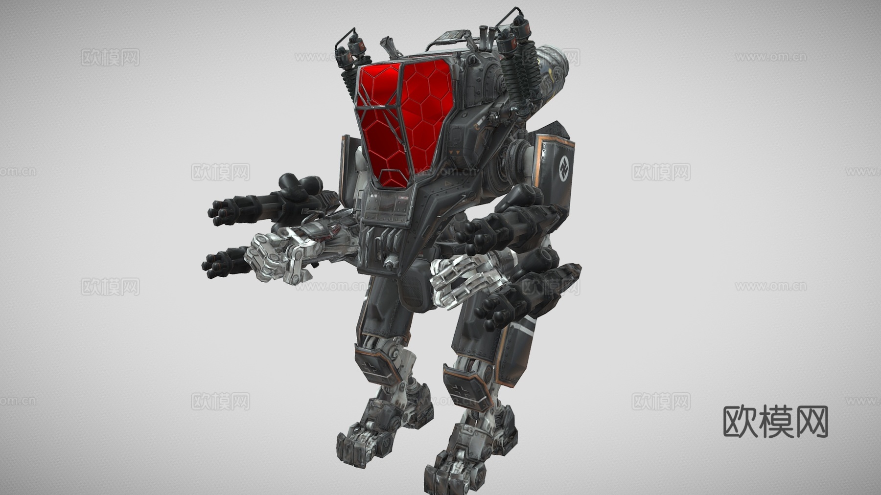 科技感战斗机器人 机甲 武器 战斗装甲su模型
