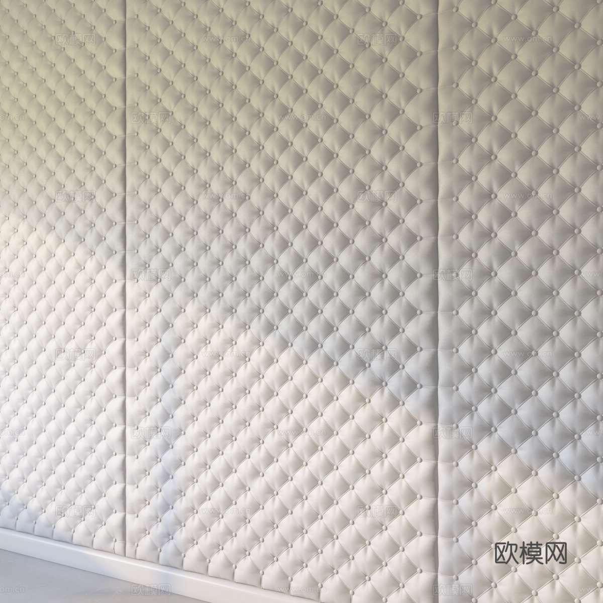 简欧软包 软包 背景墙3d模型