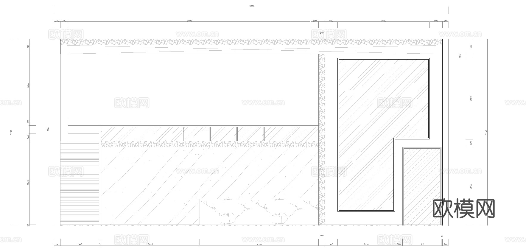 最新5套 咖啡厅 施工图合集cad施工图