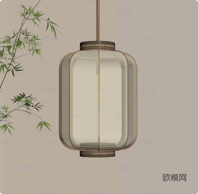 中式灯笼su模型