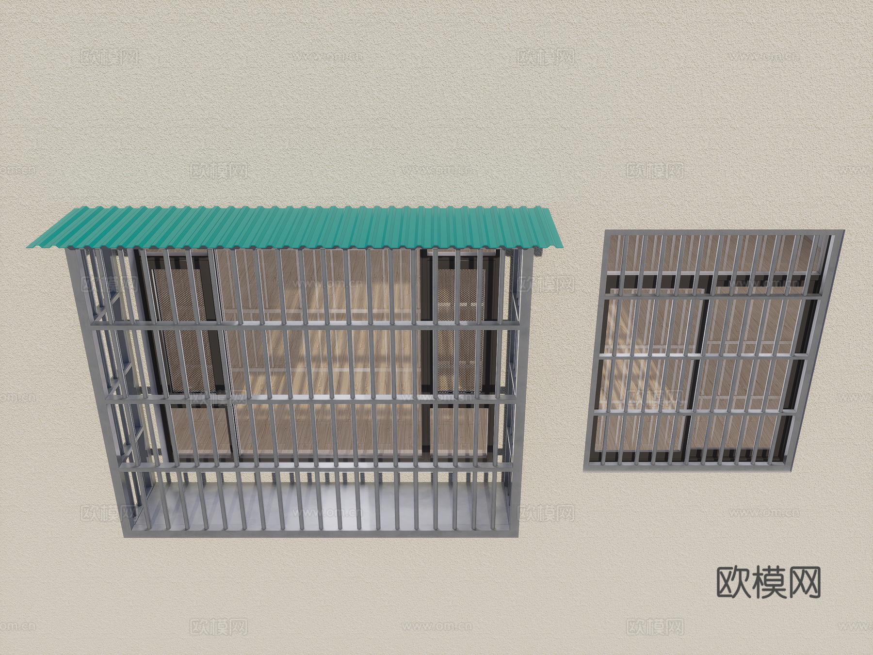 现代家居阳台防盗窗 不锈钢防盗窗 防盗围栏 防护窗 防盗网su模型