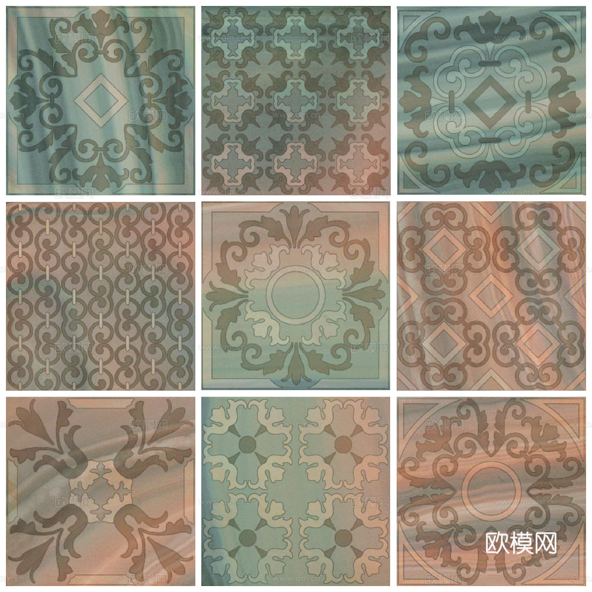 瓷砖 砖材 小花砖 墙砖花纹 地砖 拼花砖 拼花大理石石材下载