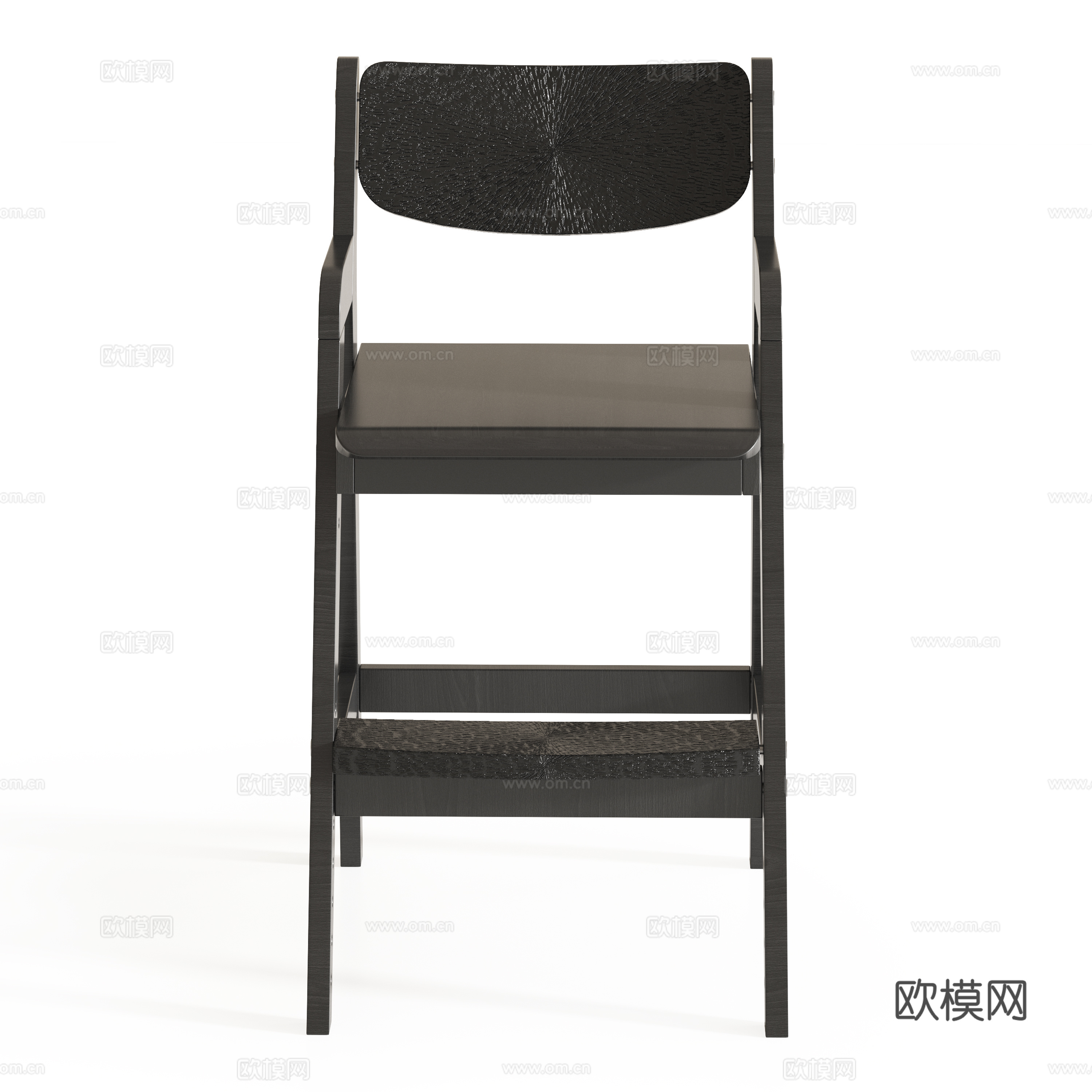 木质吧台椅su模型