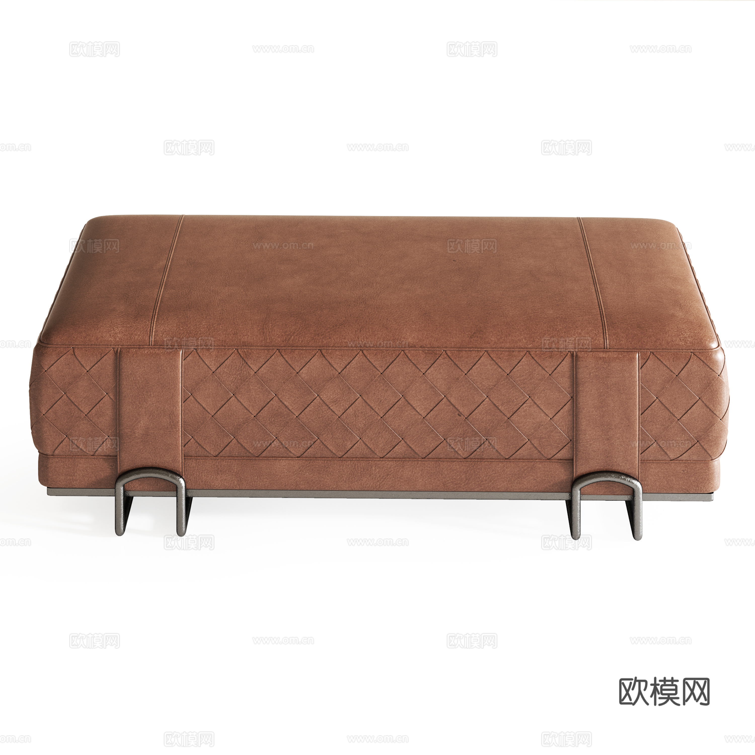 皮质沙发凳 矮凳 长凳 床尾凳3d模型下载（渲染图3）