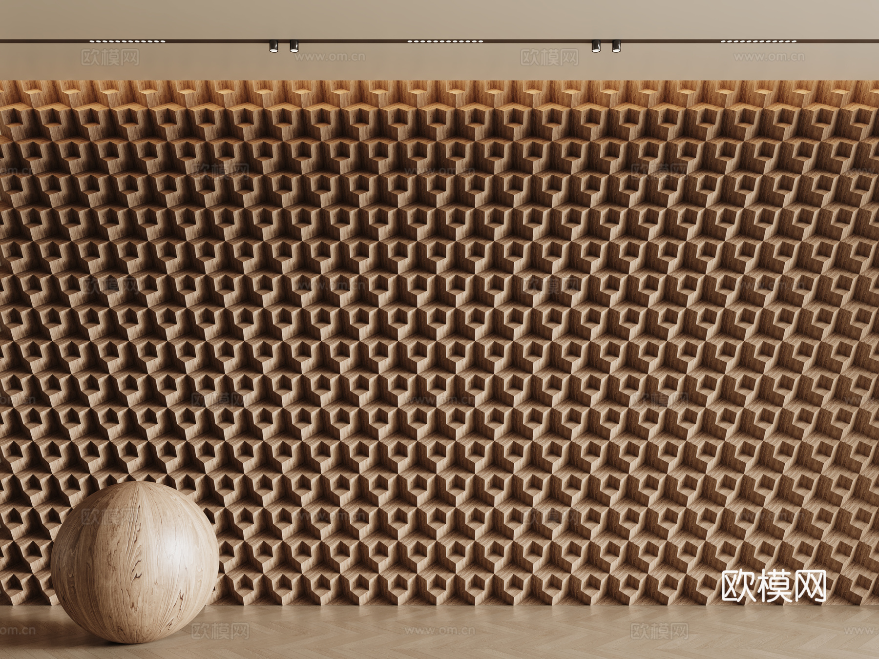 现代背景墙 砖墙 隔断墙 装饰墙 立体墙su模型