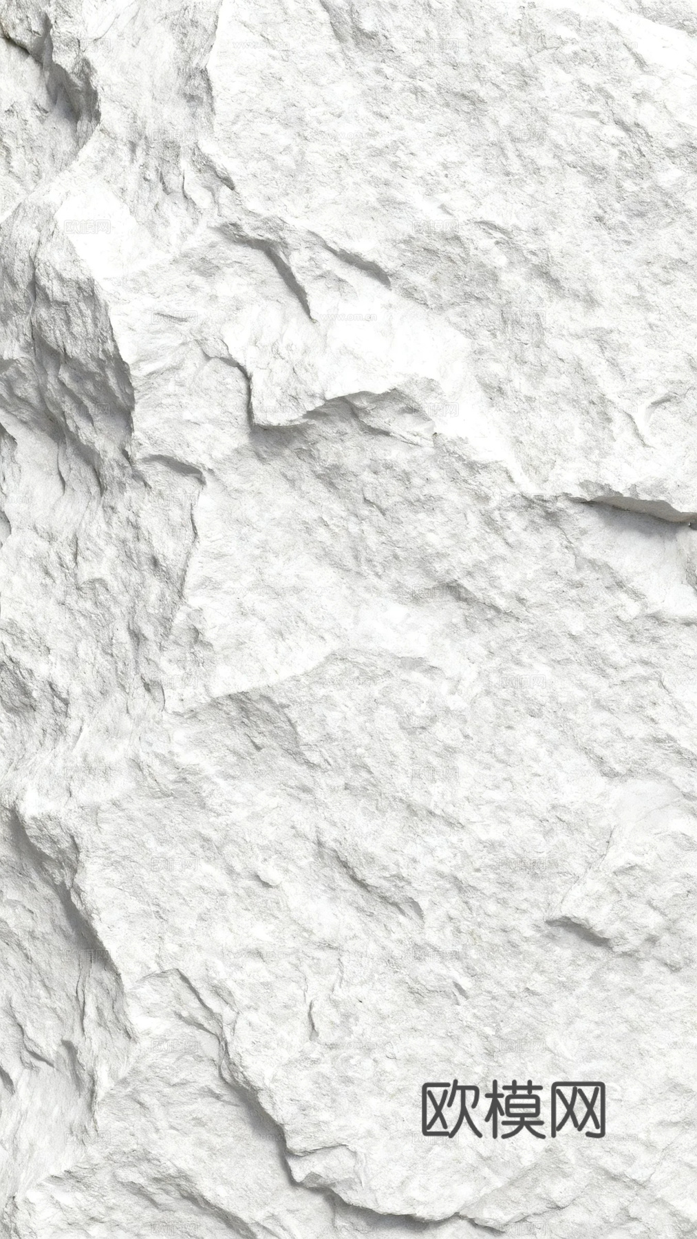 日式 中式 白色岩石 白色PU岩石 白色石头下载