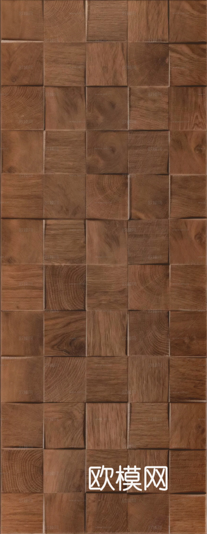 中式 工业风 胡桃木方块拼花 木头方块拼接板 木板拼接墙体
