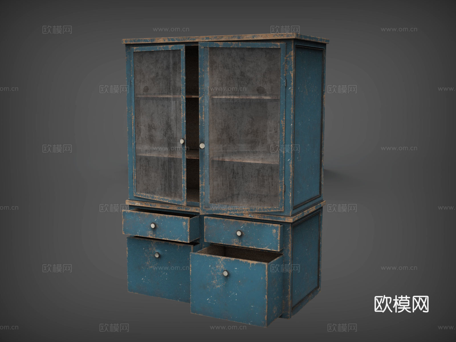 柜子  木柜  旧柜子  复古柜子3d模型下载