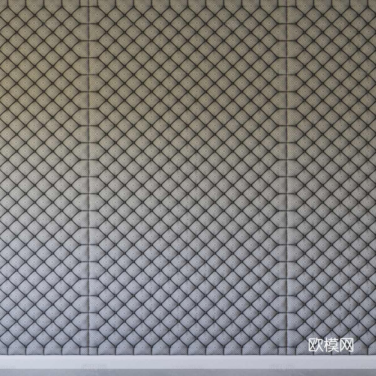 简欧软包 软包 背景墙3d模型