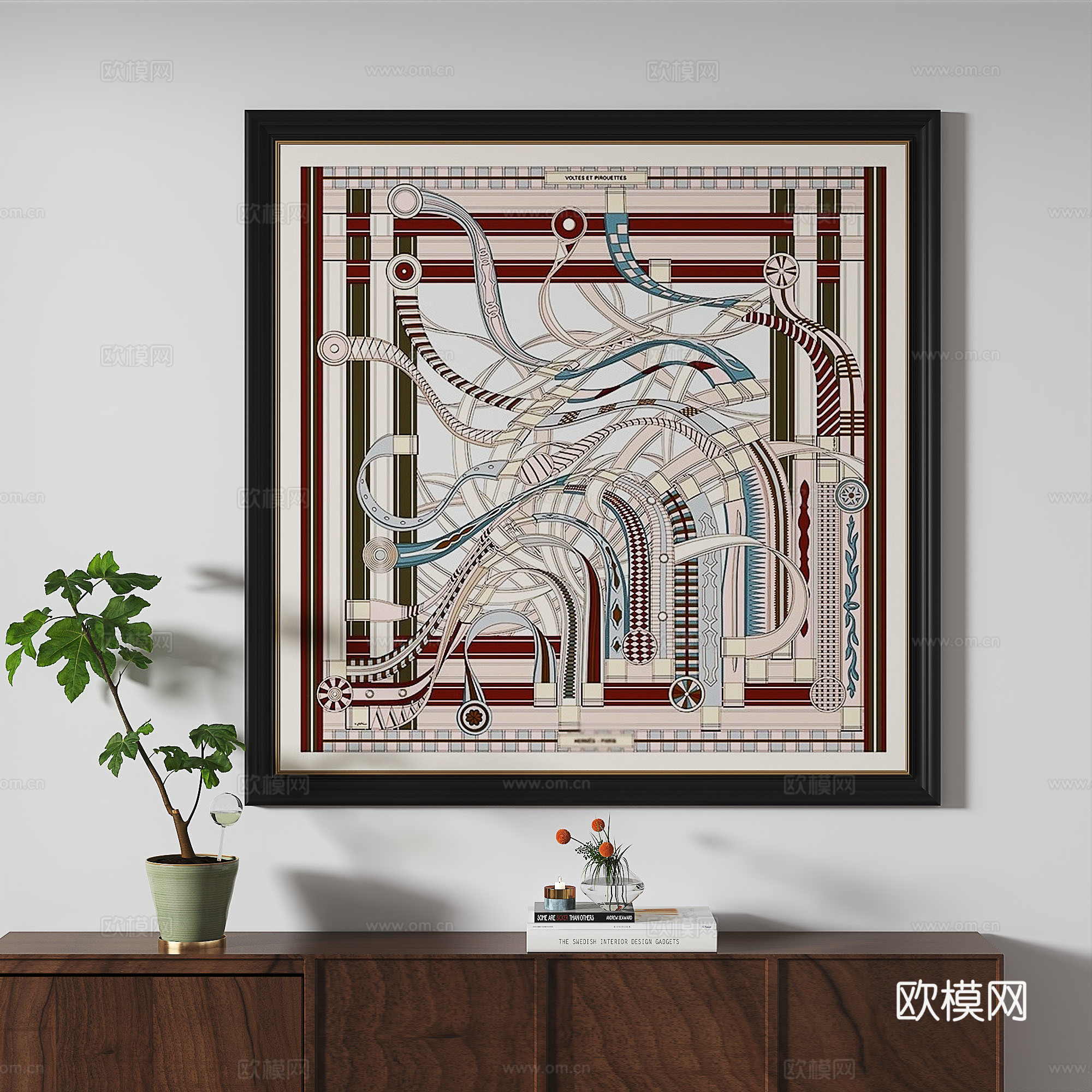 简欧，现代，欧式，法式，复古，轻奢，装饰画3d模型下载