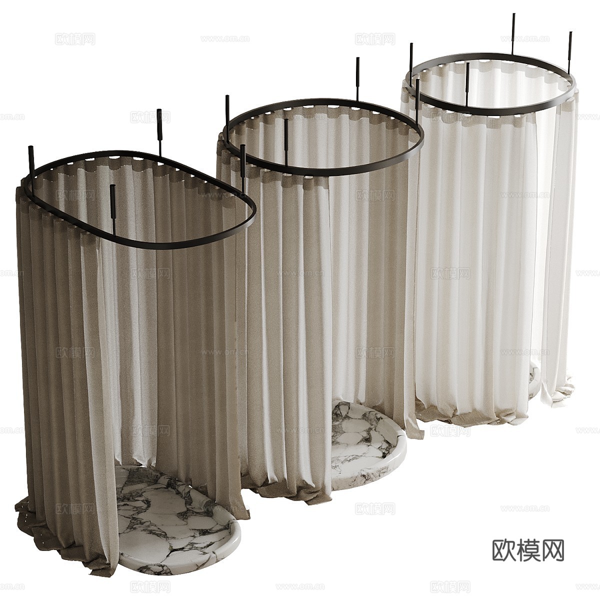 现代极简 Salvatori BALNEA 淋浴房3d模型下载（渲染图1）