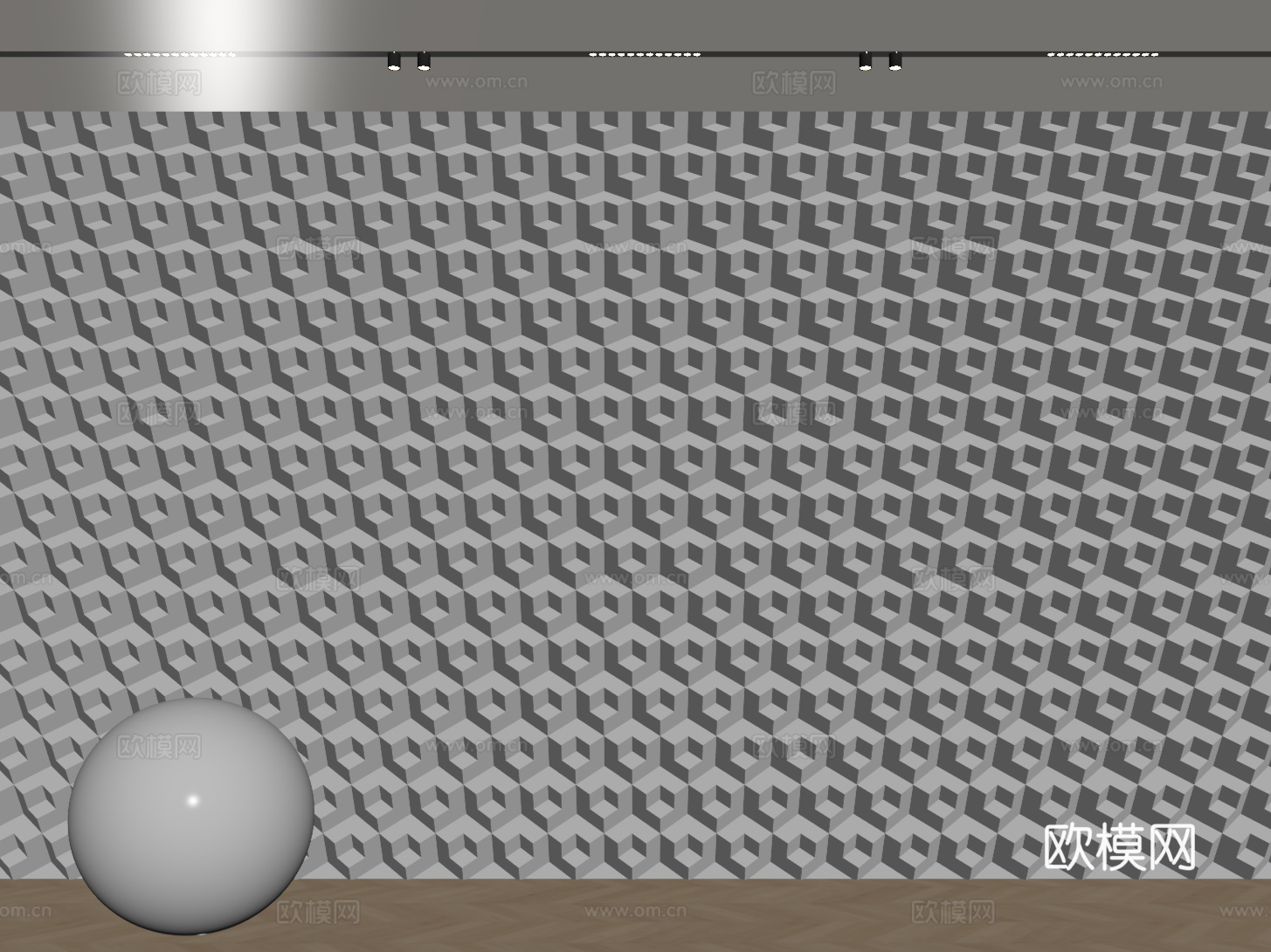 现代背景墙 砖墙 隔断墙 装饰墙 立体墙su模型