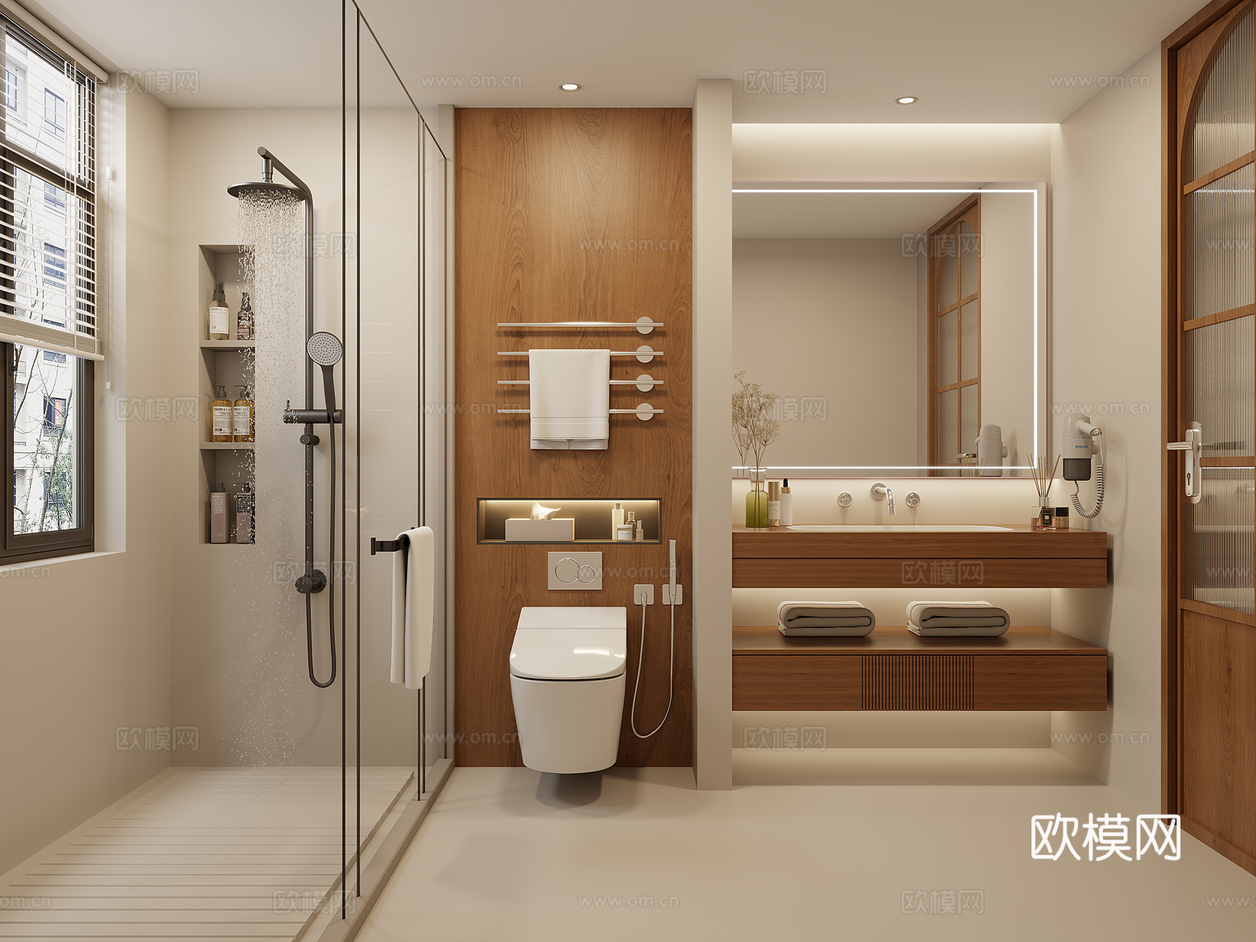 现代卫生间su模型