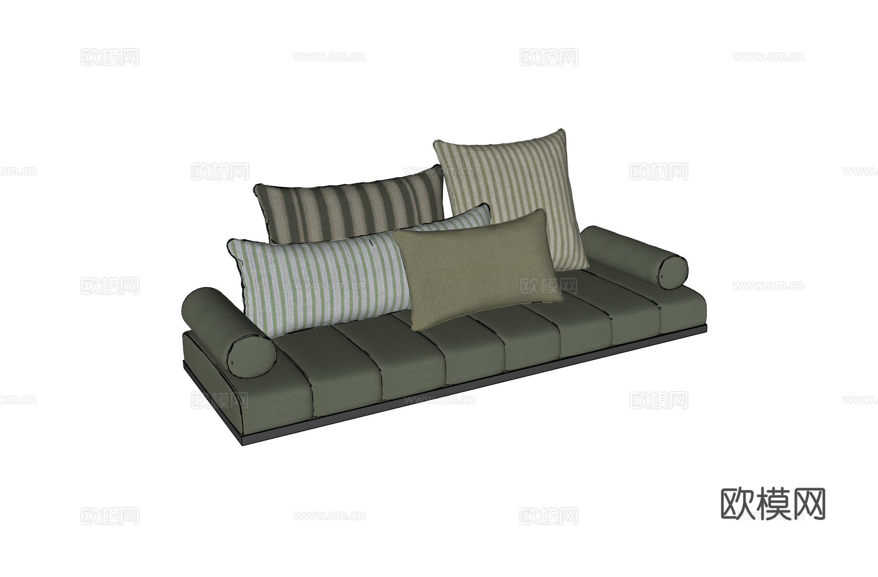现代北欧沙发垫 坐垫 飘窗垫 抱枕 休闲沙发su模型