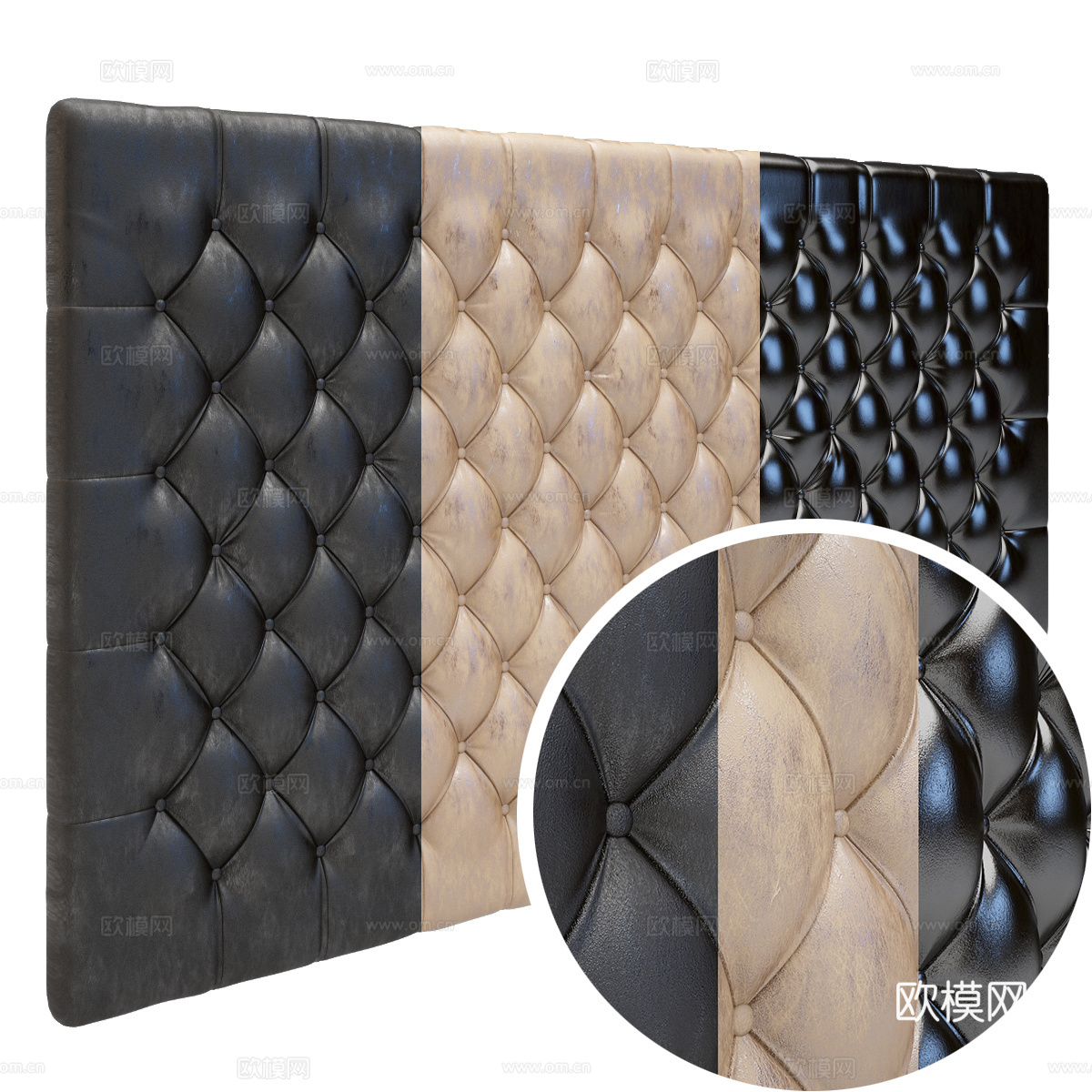 简欧软包 软包3d模型