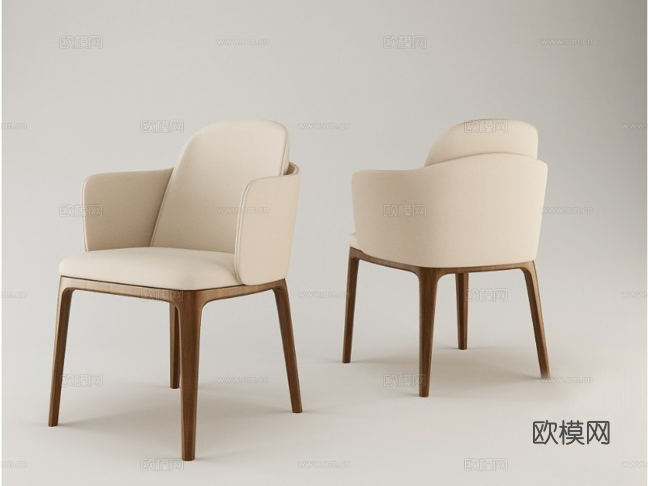 北欧现代单人椅子3d模型下载