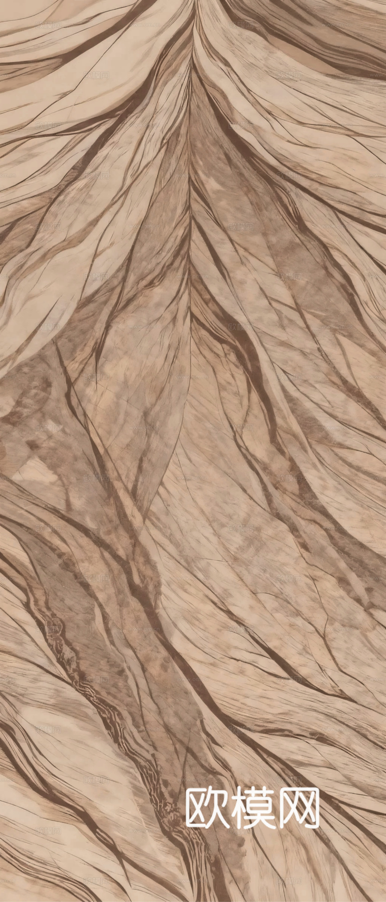 诧寂风工业风 树叶纹壁纸 棕色壁纸 休闲度假风喷绘壁纸