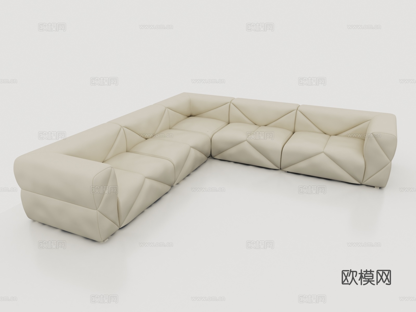 Malerba Sofa Stay 转角沙发 多人沙发3d模型下载（渲染图3）