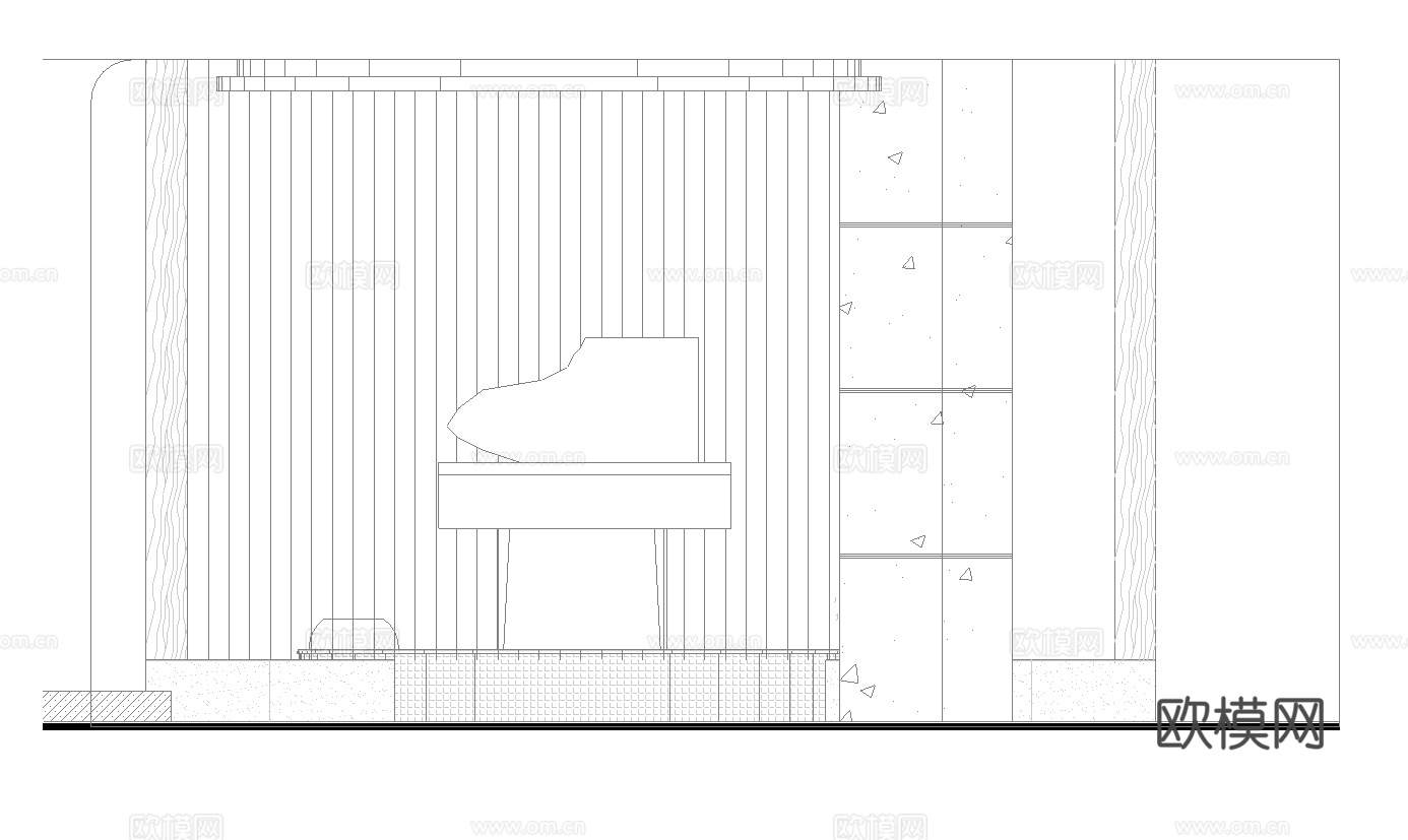 最新6套 咖啡厅 施工图合集cad施工图