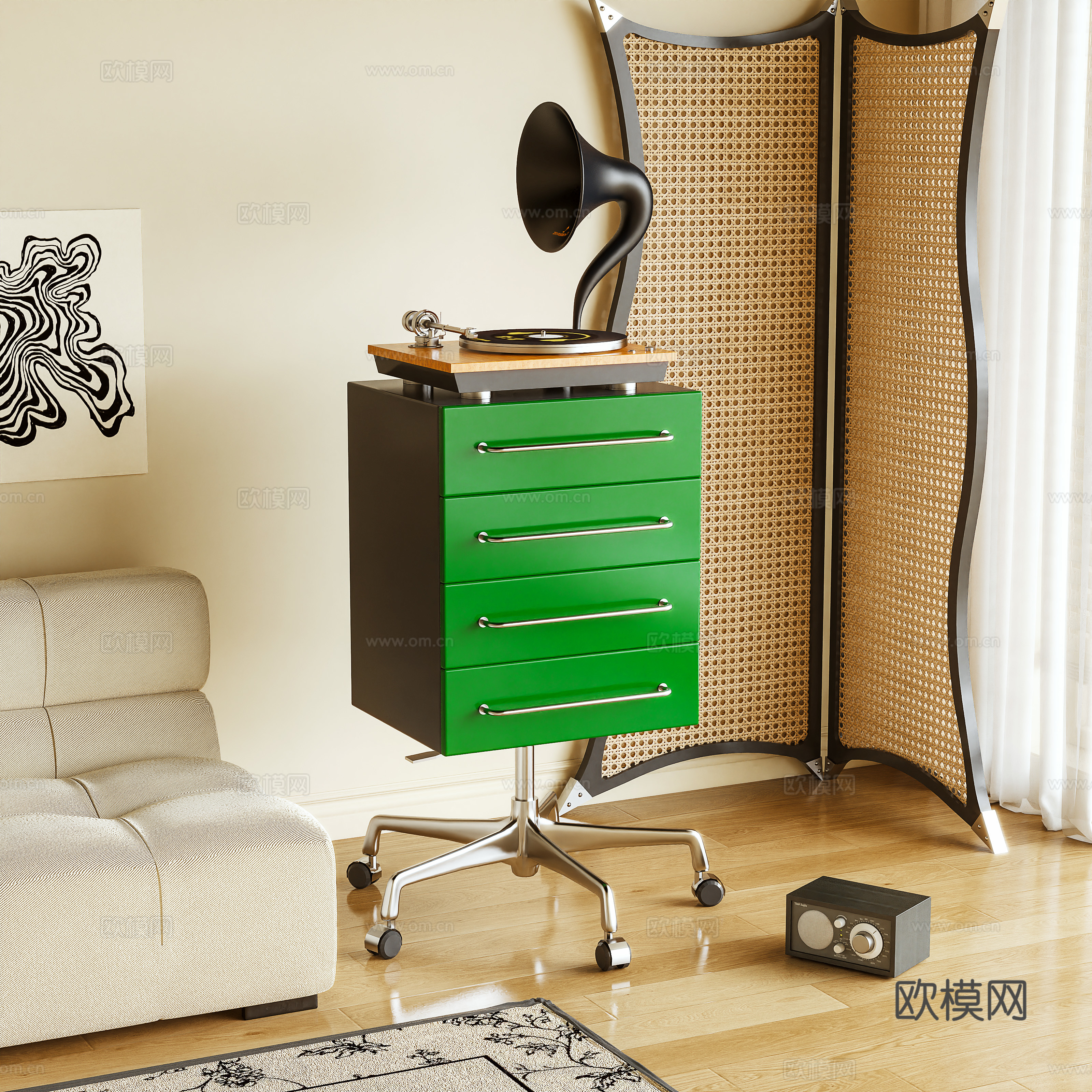 边柜 边几 移动柜 储物柜 床头柜3d模型3d模型