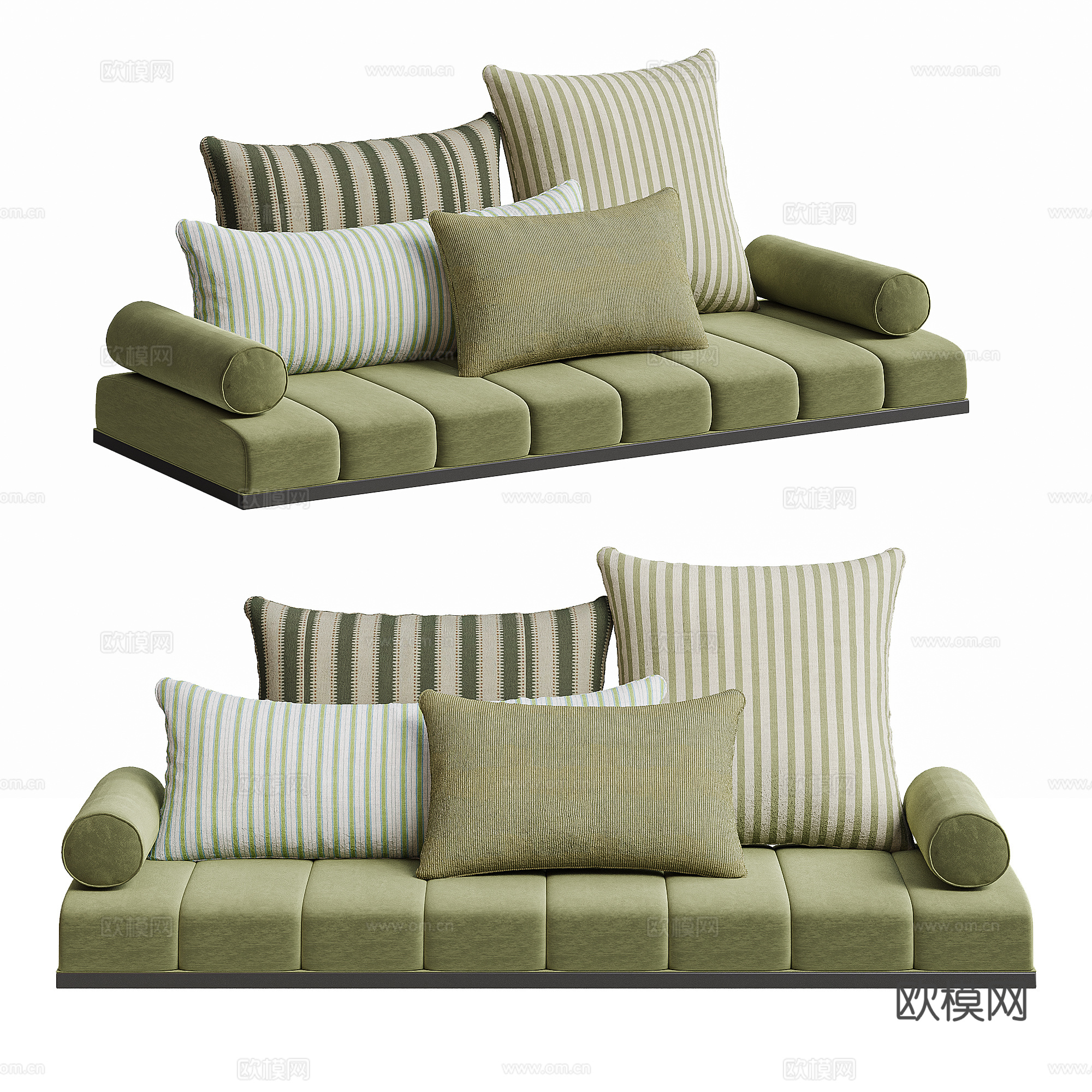 现代北欧沙发垫 坐垫 飘窗垫 抱枕 休闲沙发su模型