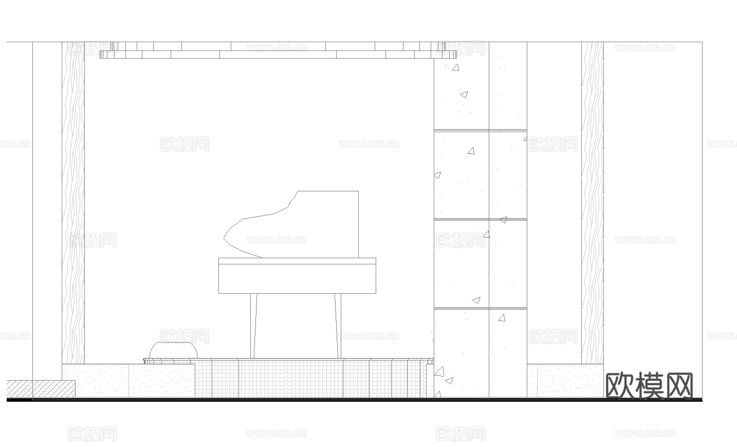 最新6套 咖啡厅 施工图合集cad施工图