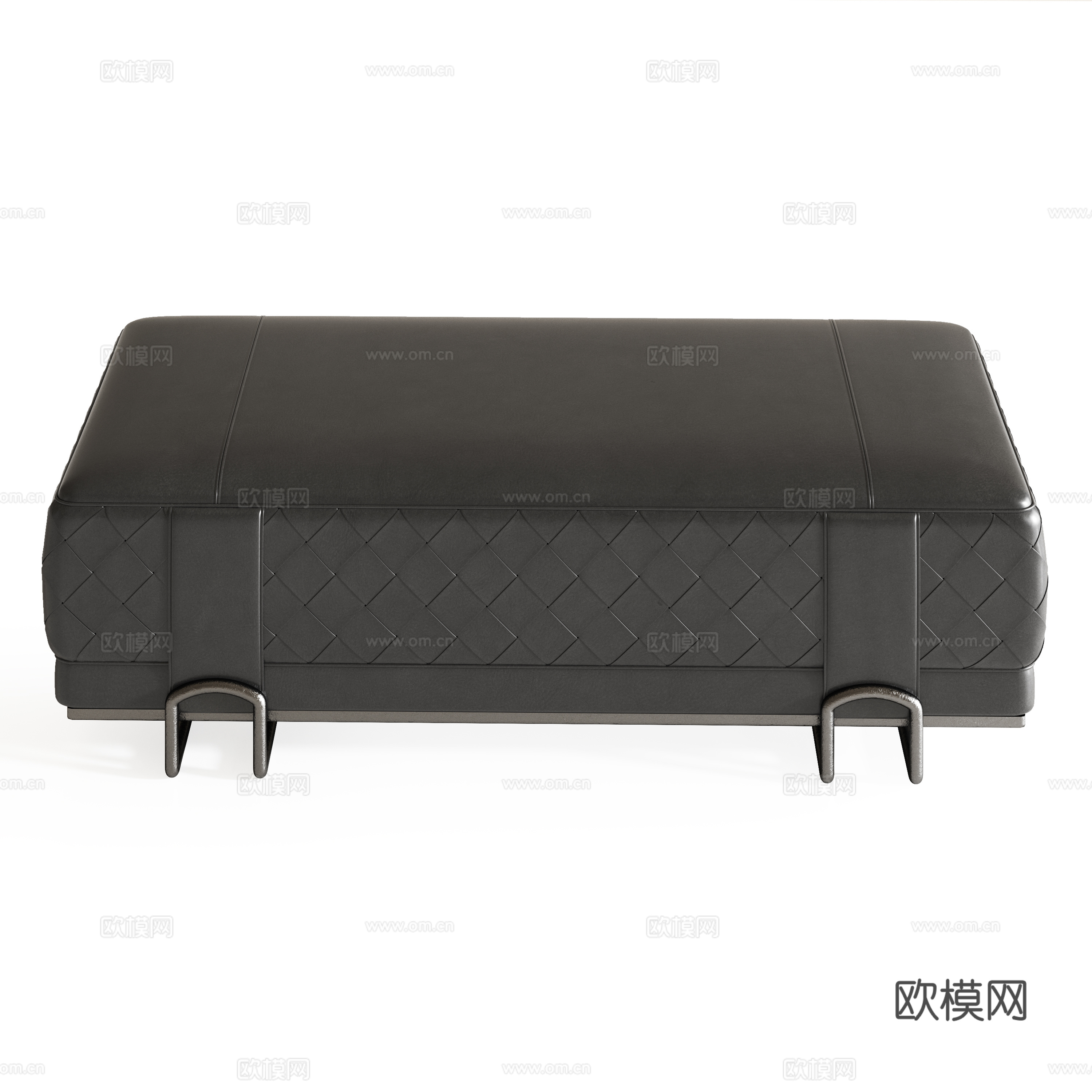 皮质沙发凳 矮凳 床尾凳su模型