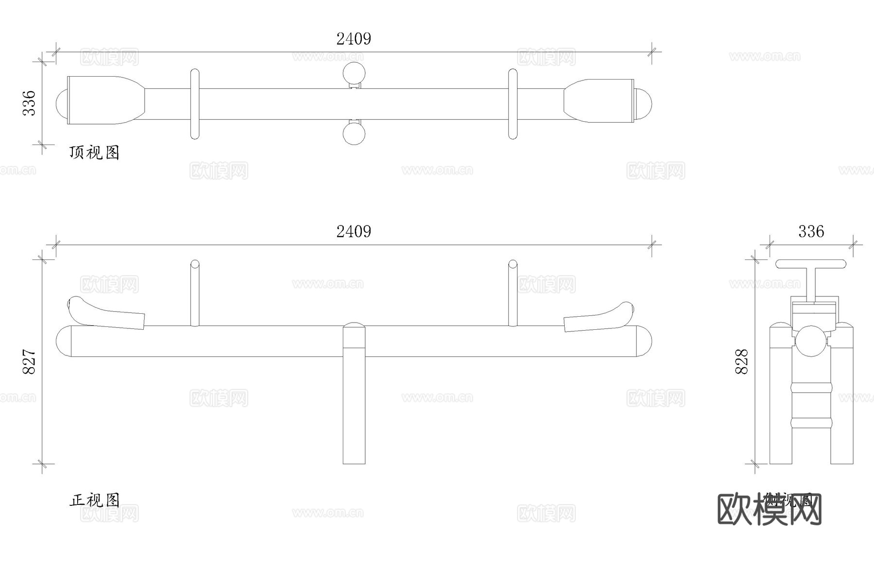 儿童器材 跷跷板 儿童游乐设施 儿童活动区cad施工图