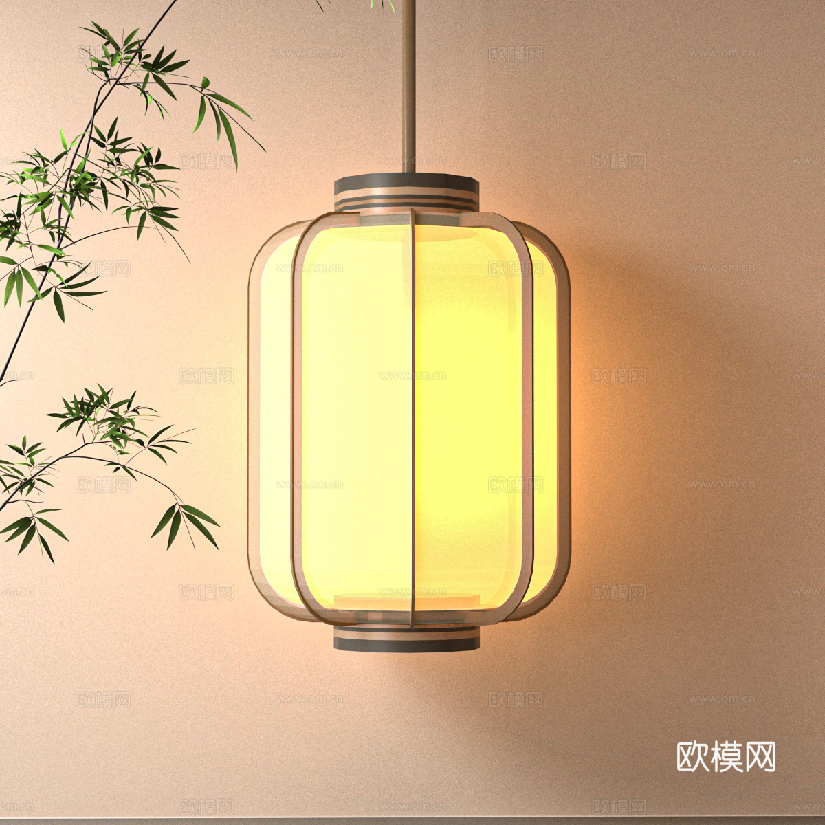 中式灯笼3d模型下载