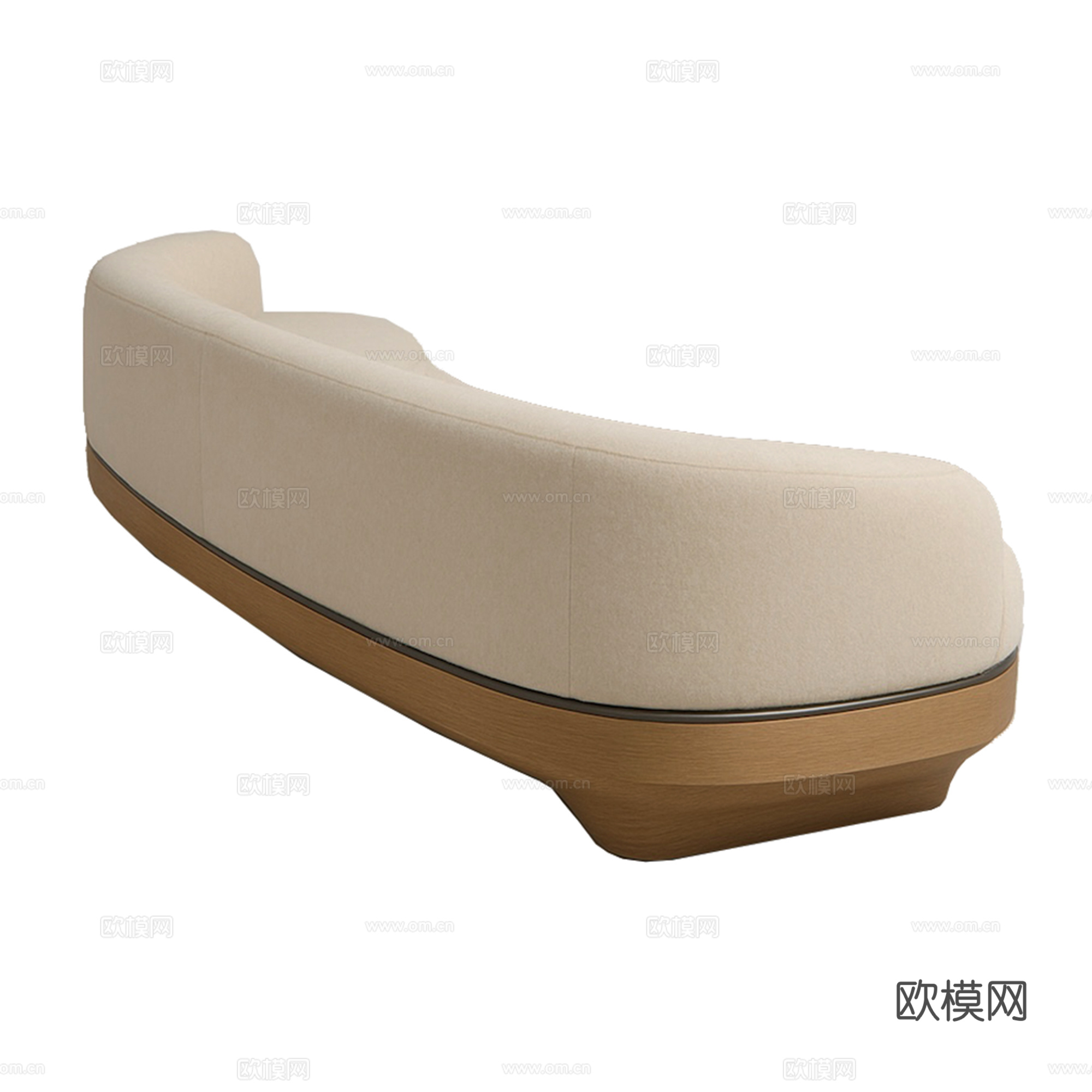 多人弧形沙发su模型