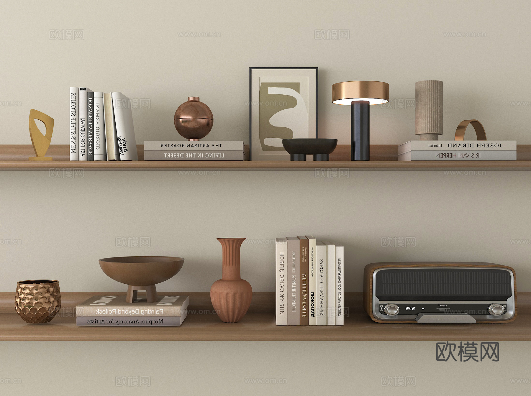 现代饰品摆件组合su模型