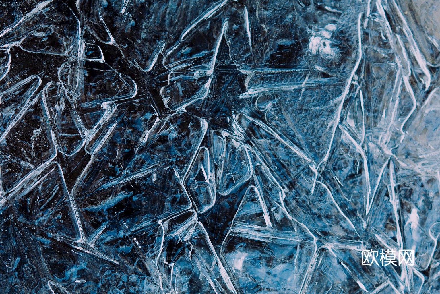 冰面 冰块 冰纹理冰雪 冰冻地面雪地冰霜 冰花冰纹玻璃 冰晶