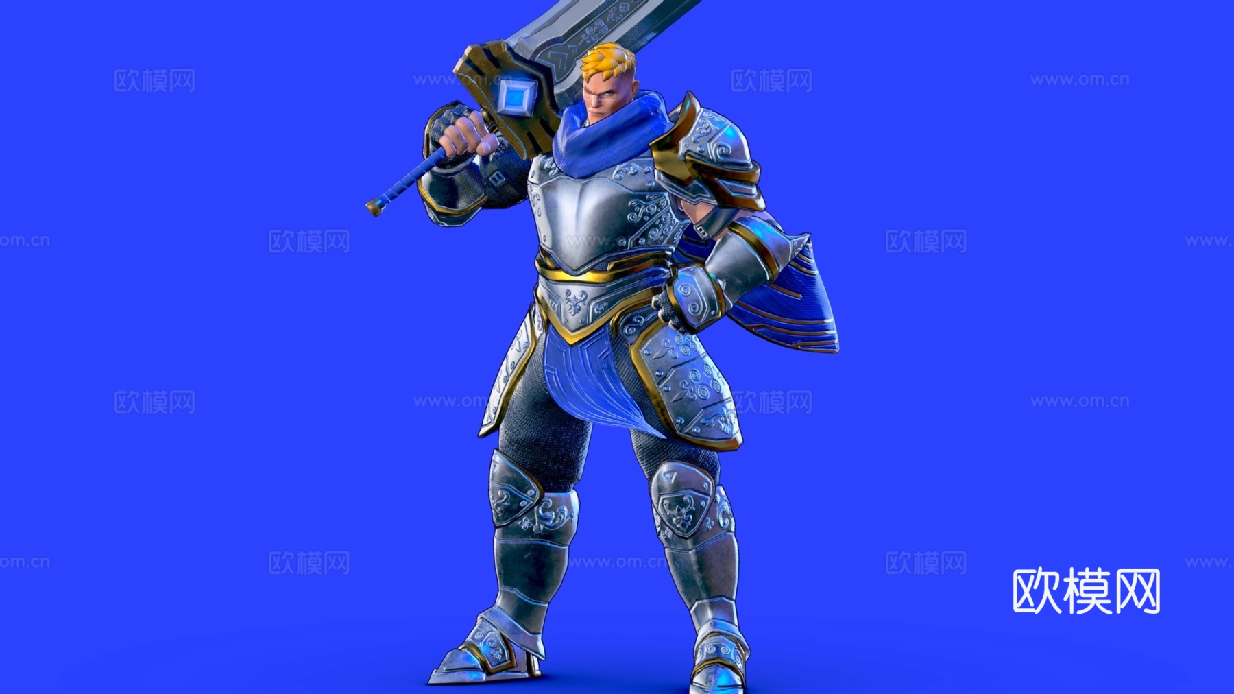 科技感动漫人物 战斗装甲 动漫人物 游戏人物 战士 盖伦su模型