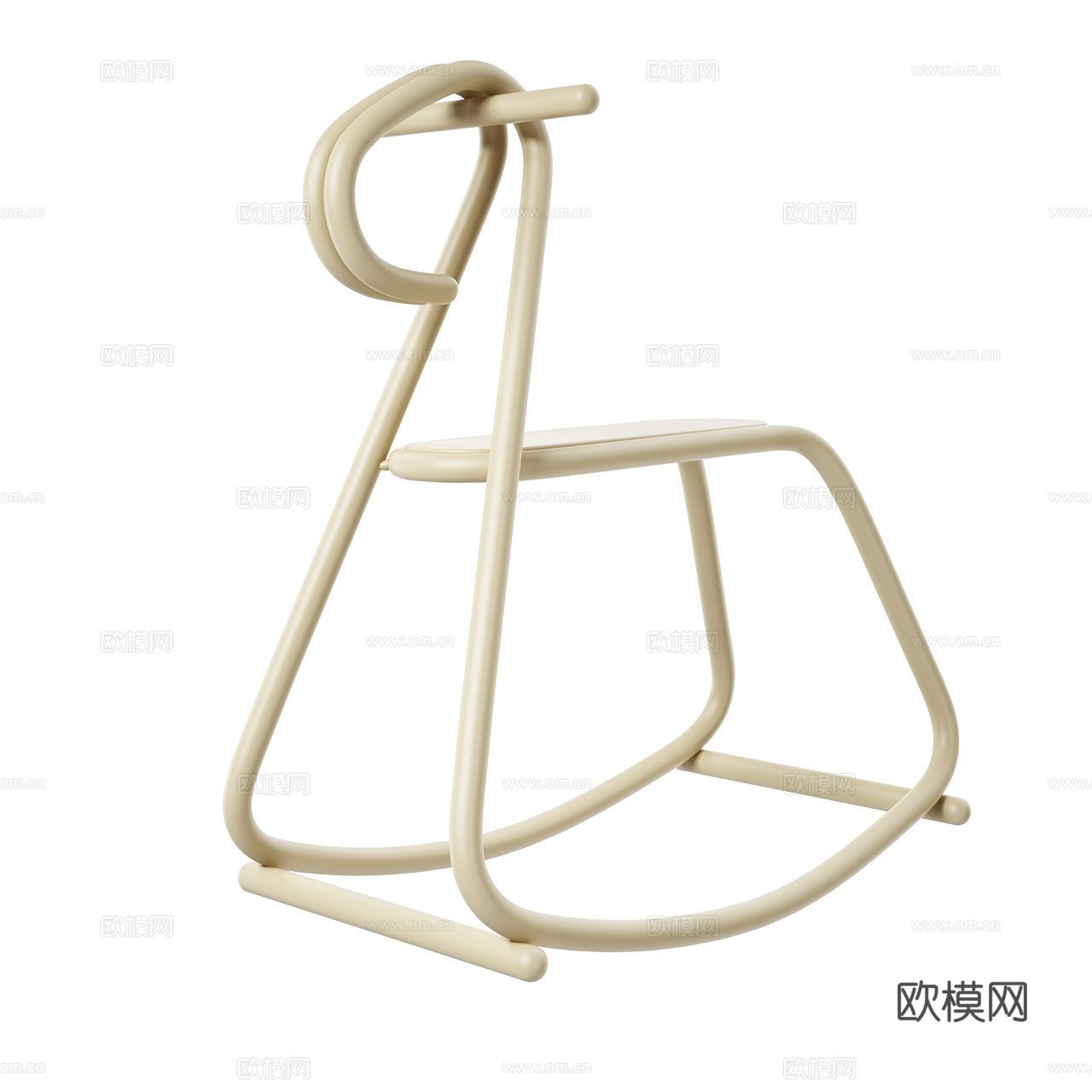 Ferm Living 现代摇椅 儿童椅 摇马椅 金属椅 极su模型