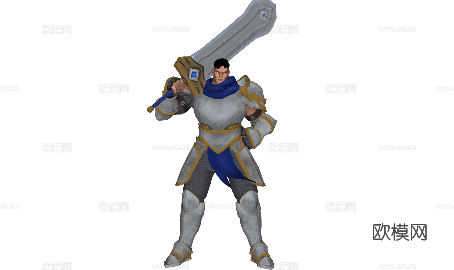 科技感动漫人物 战斗装甲 动漫人物 游戏人物 战士 盖伦su模型