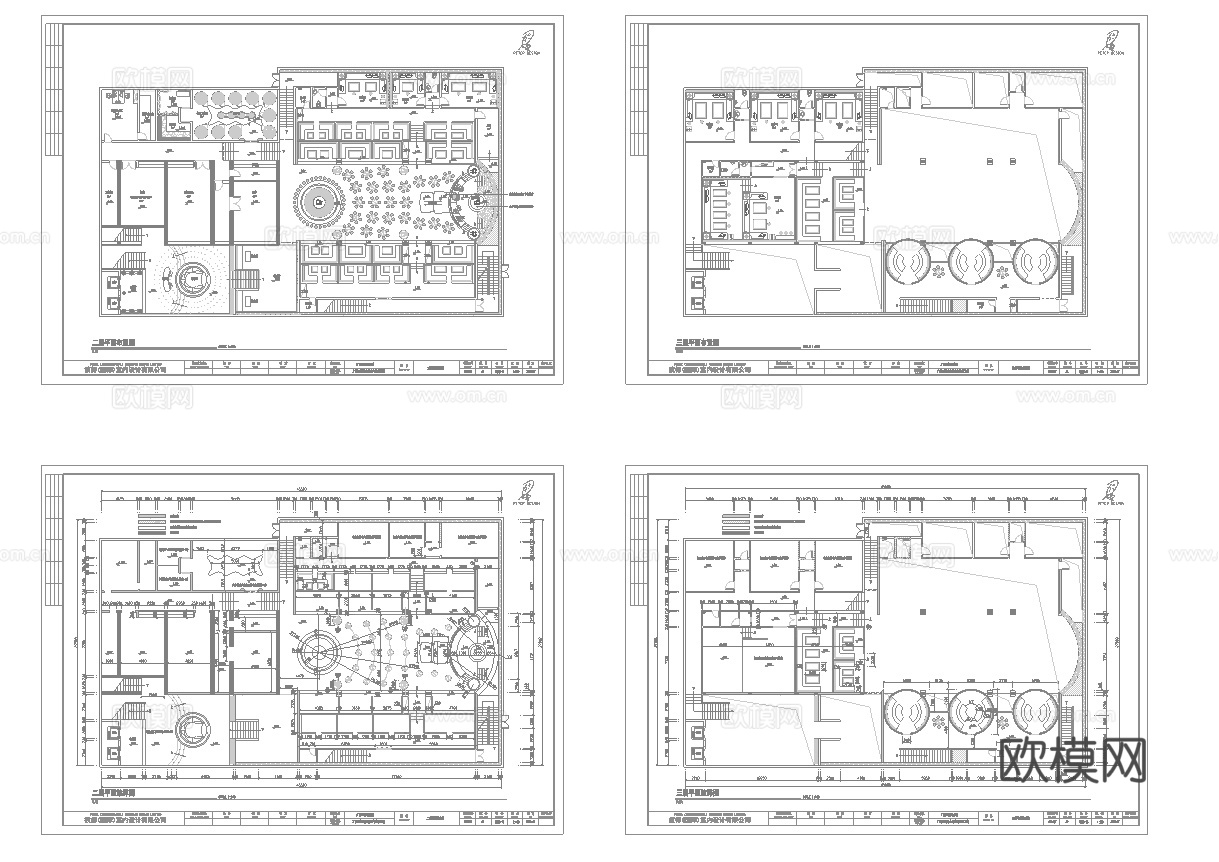 最新7套 酒吧 KTV 施工图 效果图合集cad施工图
