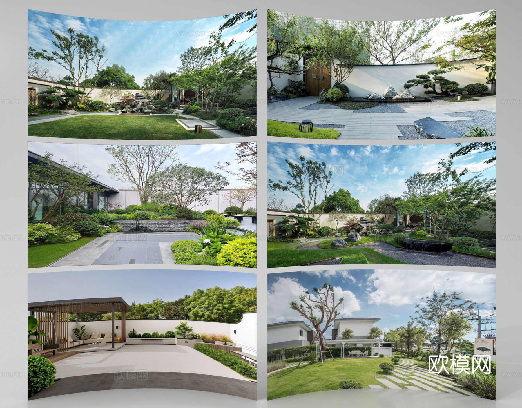 现代其他材质 环绕背景 户外外景 城市背景su模型