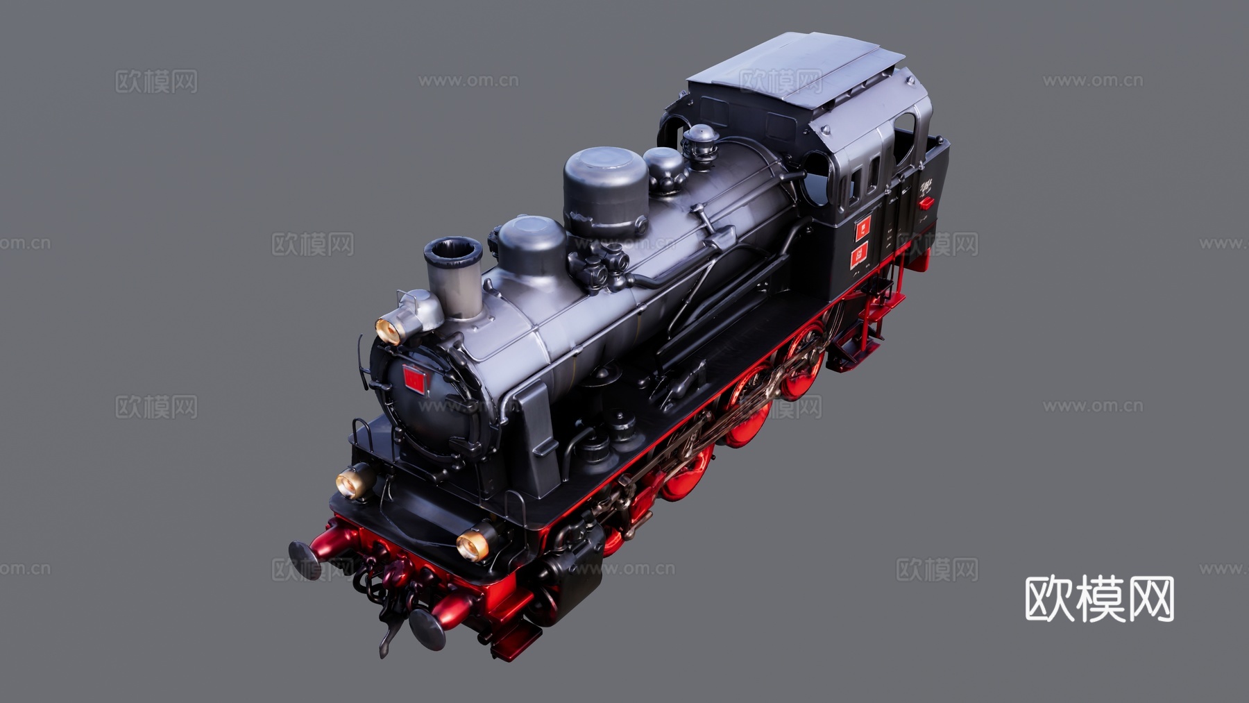 火车头玩具摆件su模型