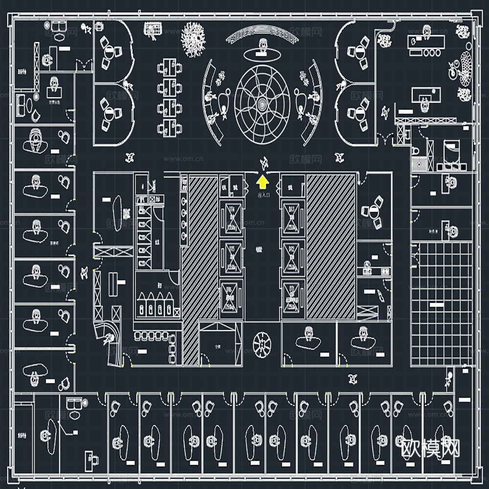 工装空间 / 直播间cad施工图