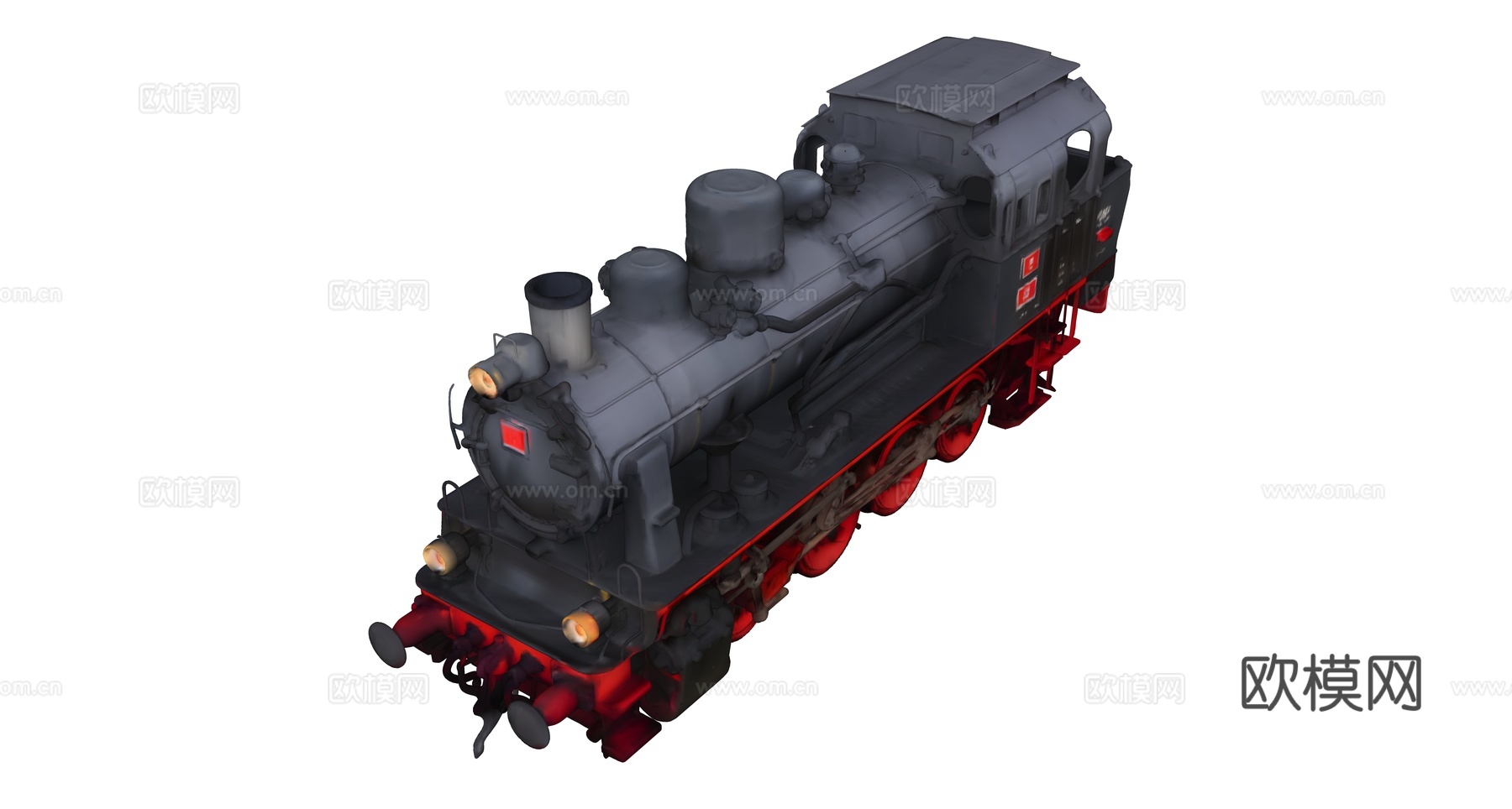 火车头玩具摆件su模型