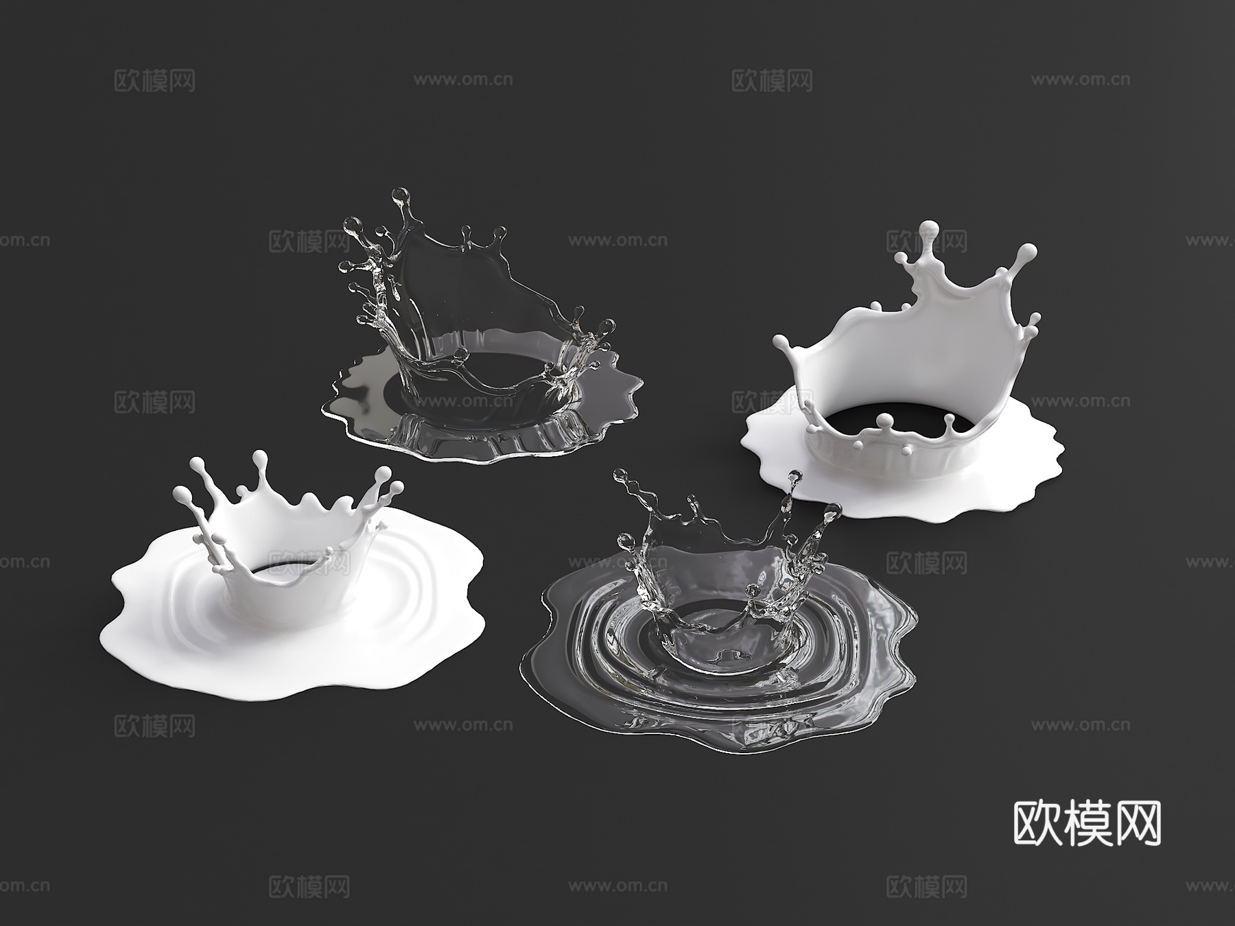 水花雕塑 雕塑装置 水花 室内雕塑装饰 水花摆件su模型