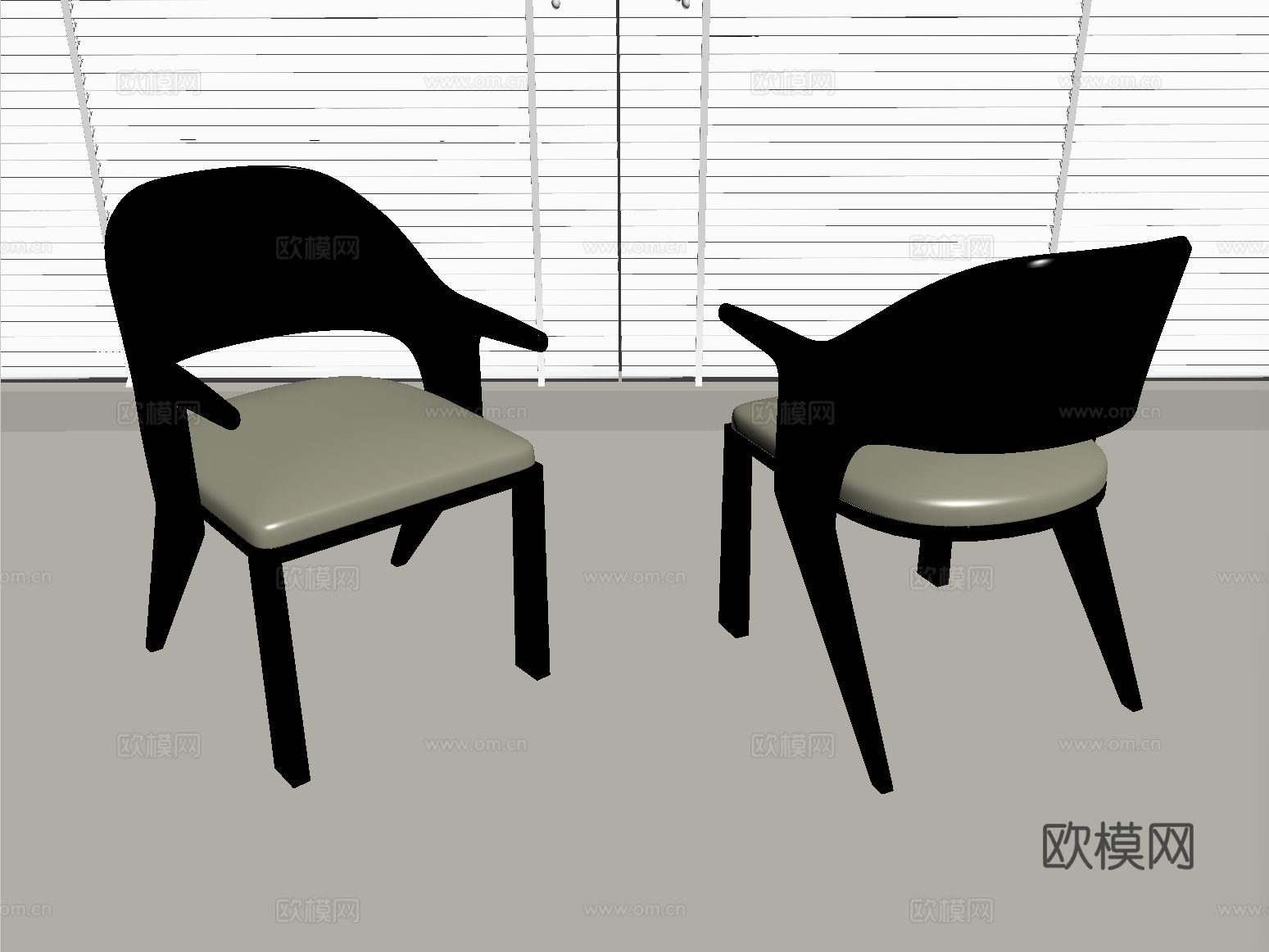 现代休闲椅 单椅 餐椅su模型