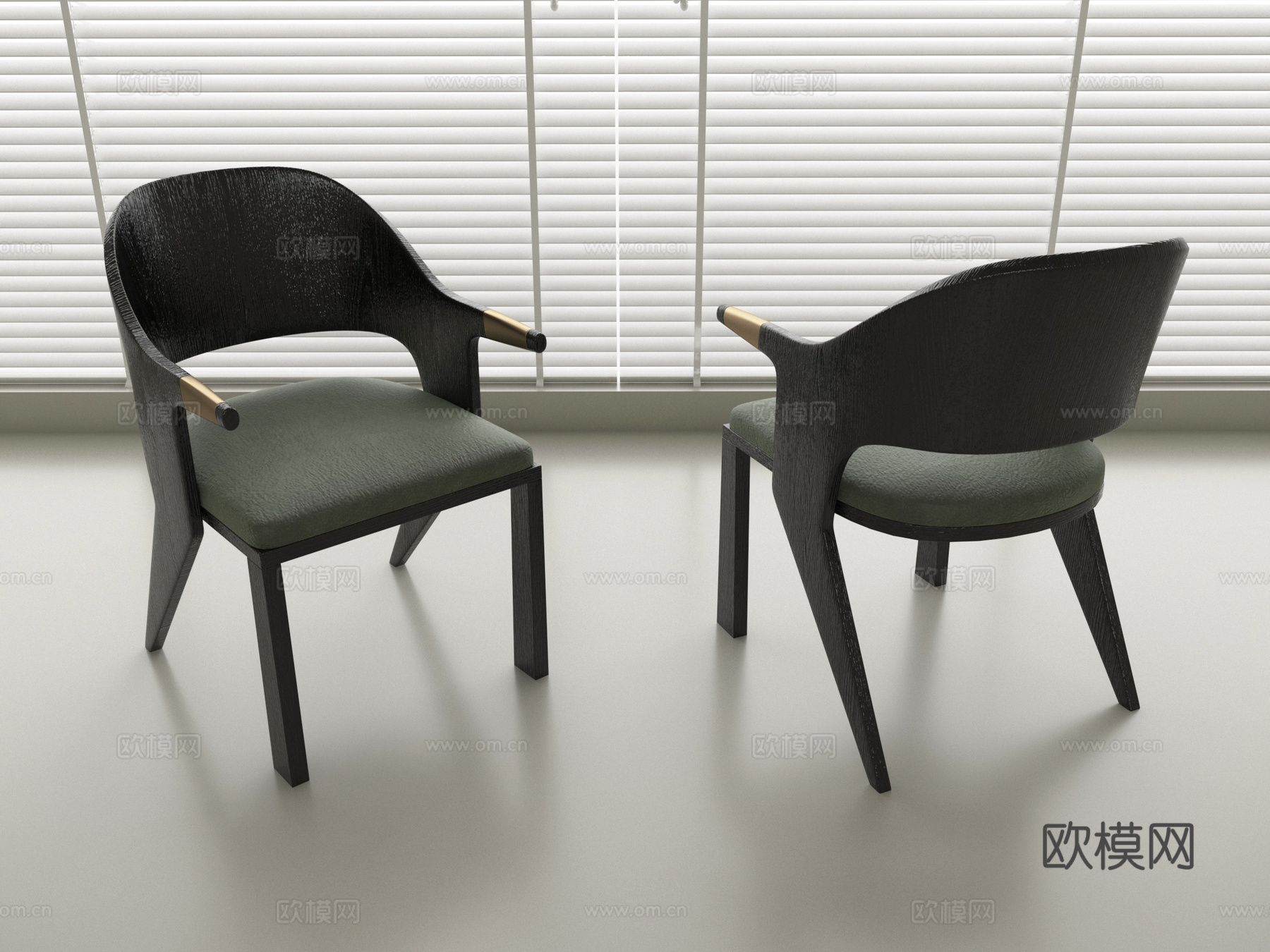 现代休闲椅 单椅 餐椅su模型