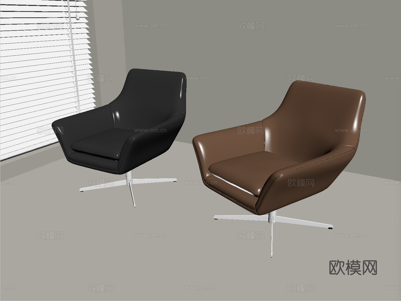 现代休闲椅 单椅 办公椅su模型