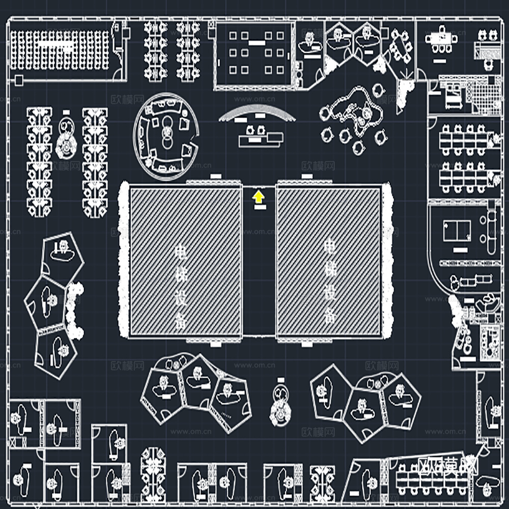 工装空间 / 直播间cad施工图